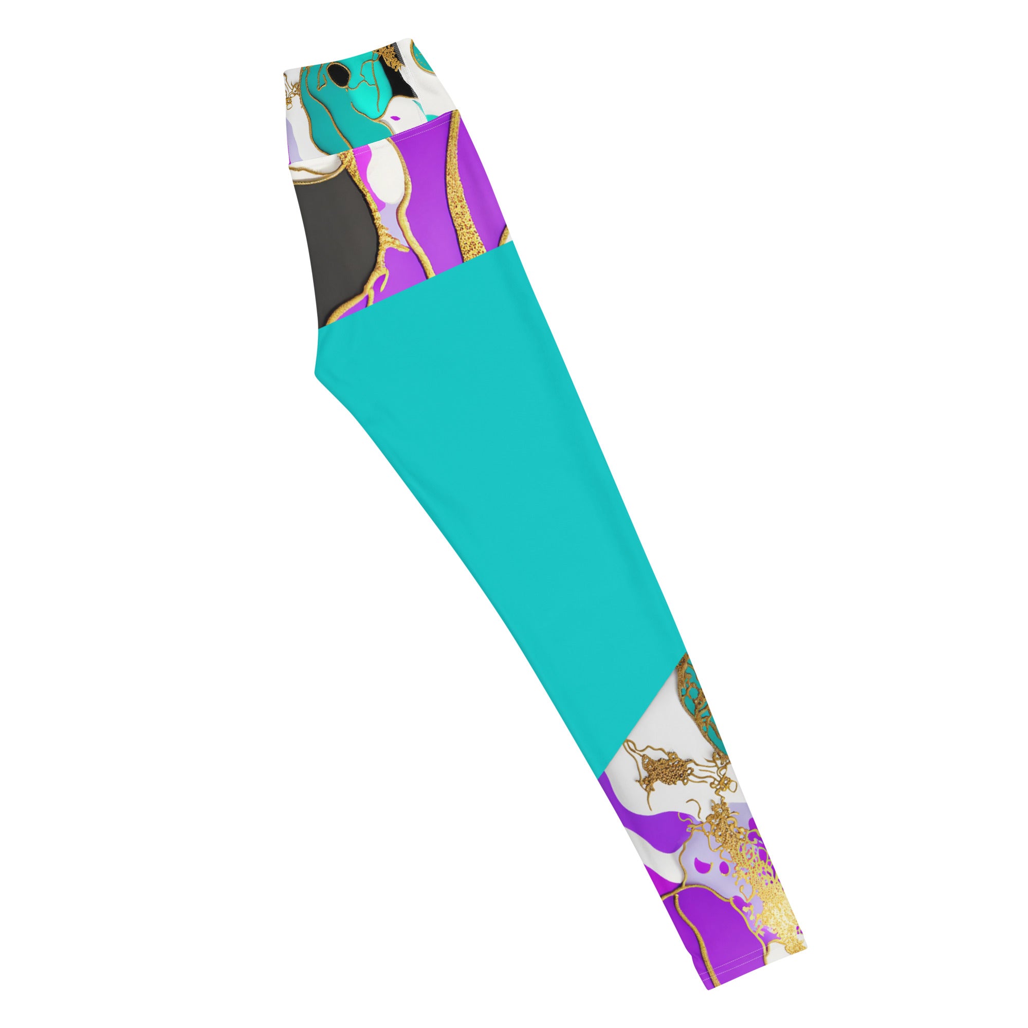 Arty Yoga Pants. Gym or Workout High Waist Leggings. "Artz" Streetwear by WickedYo.